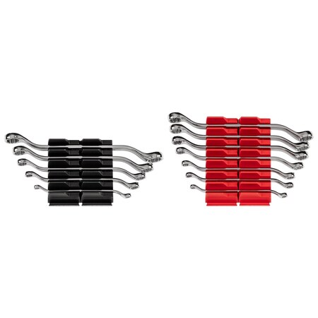 Tekton 45-Degree Offset Box End Wrench Set with Modular Wrench Organizer, 12-Piece (1/4-13/16 in., 6-19 mm) WBE95301